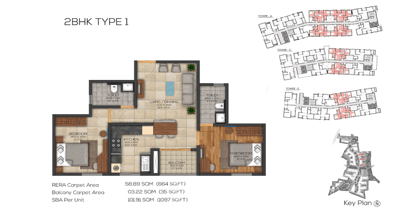 Brigade-Cornerstone-Utopia-Floor-Plan-2bhk-type-1