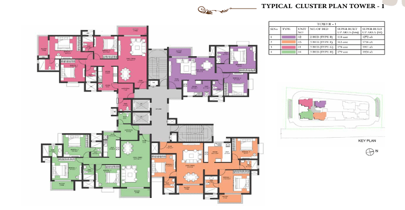 Prestige Dolce Vita Apartment Floor Plan Tower 1