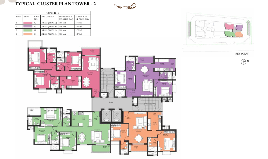 Prestige Dolce Vita Apartment Floor Plan tower 2