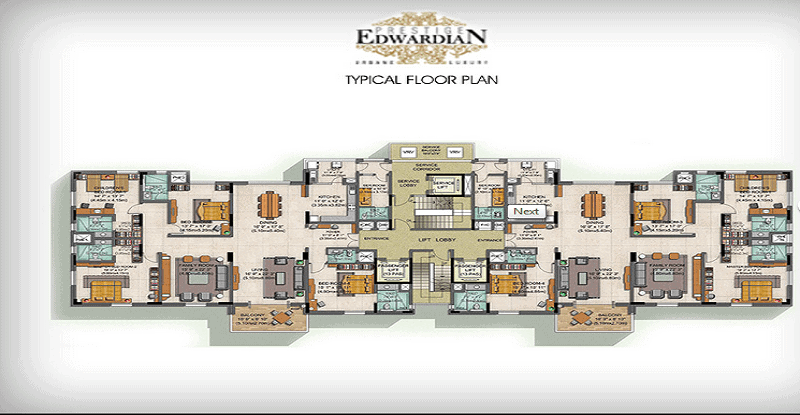 Prestige Edwardian typical floor plan