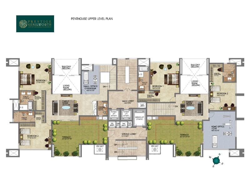 Prestige Kenilworth penthouse-upper-level-plan-2