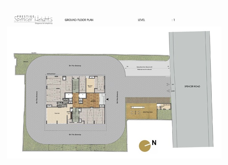 Prestige Spencer Heights ground floor plan