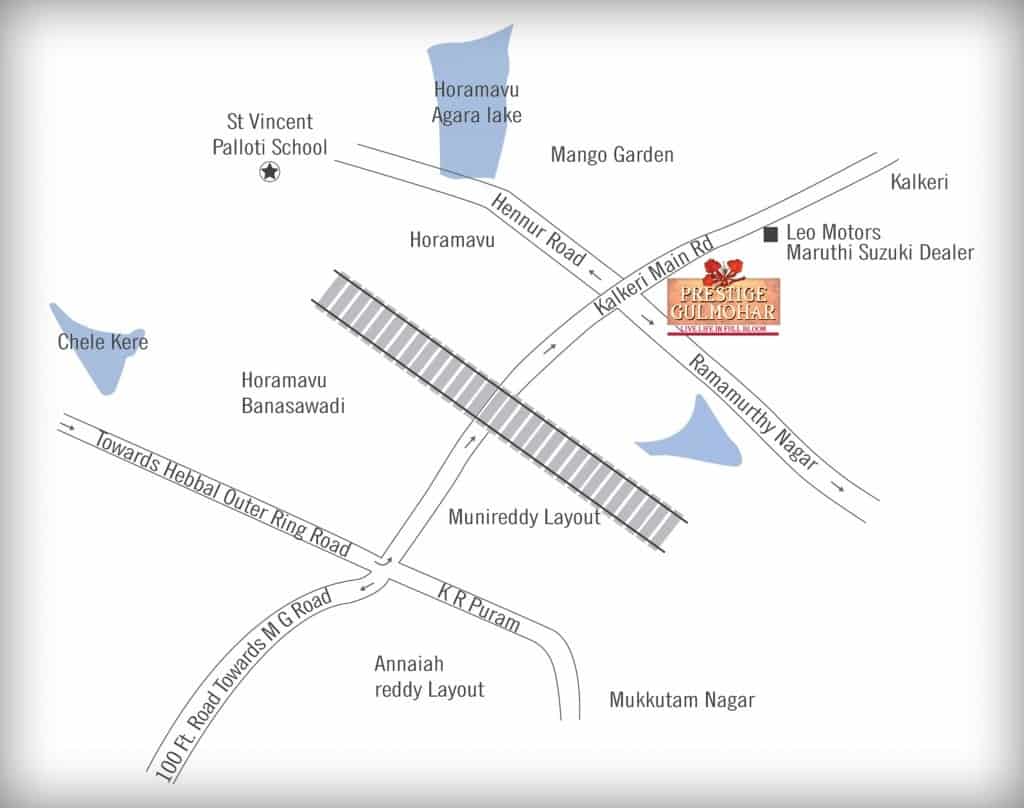 Prestige-Gulmohar-Location-Map