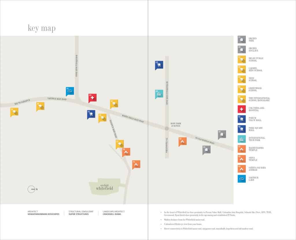 Orchid Whitefield - Reviews & Price - 1, 2, 3BHK Apartments For Sale 3 Orchid Whitefield Location Map
