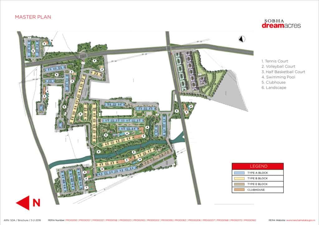 Sobha Dream Acres - Reviews & Price - 1, 2 BHK Apartments Sale in Panathur Road, Bengaluru 2 Sobha Dream Acres master plan