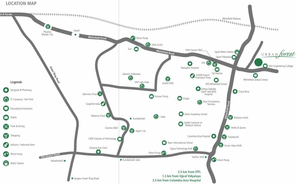 Urban Forest Location Map