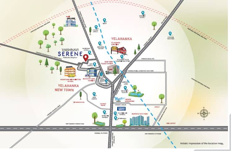 vaishnavi serene location map