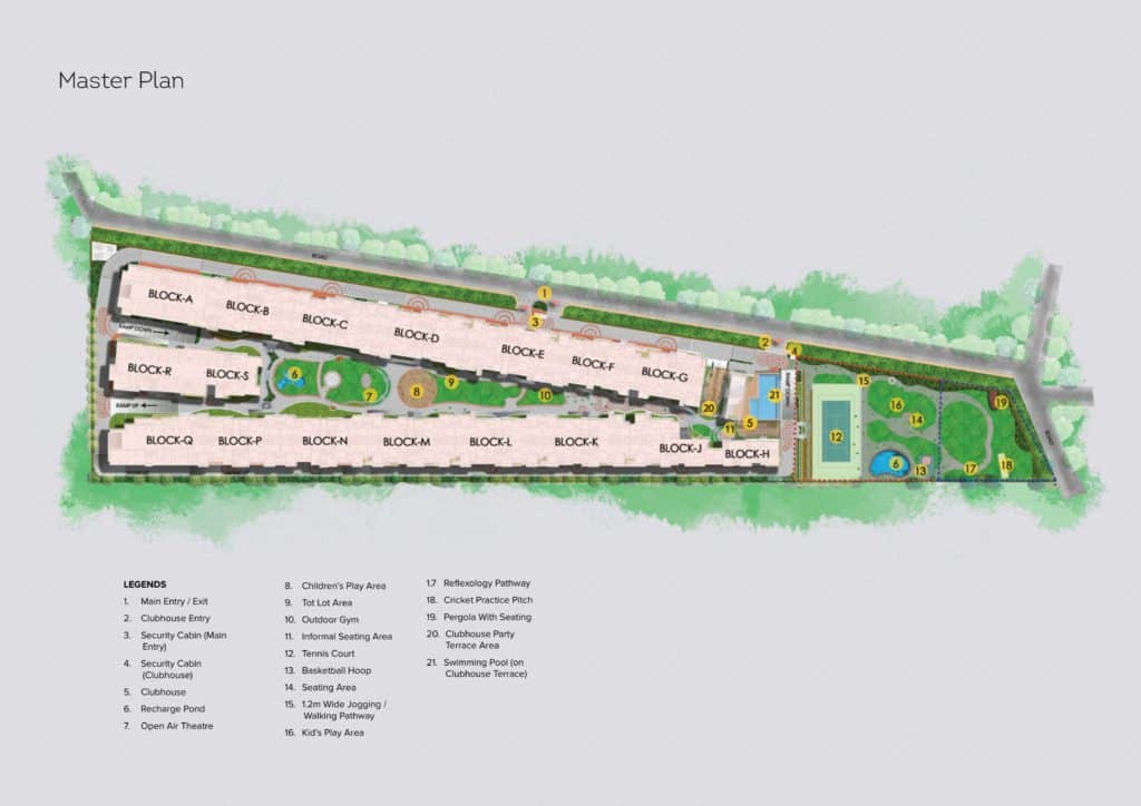 Brigade Woods ITPL Whitefield - Reviews & Price - 2, 3BHK Apartments For Sale 2 Brigade Woods ITPL Whitefield Master Plan