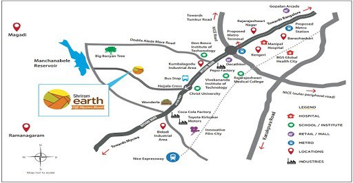 Shriram Earth Mysore Road Location