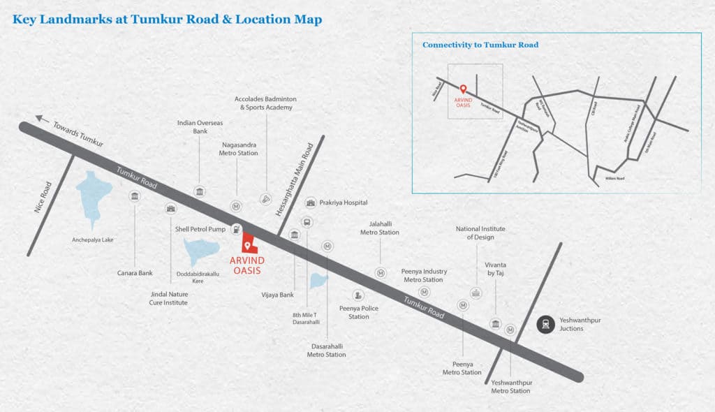 Arvind Oasis, Tumkur Road - Reviews & Price - 2, 2.5, 3BHK Apartments For Sale 3 Arvind Oasis Location