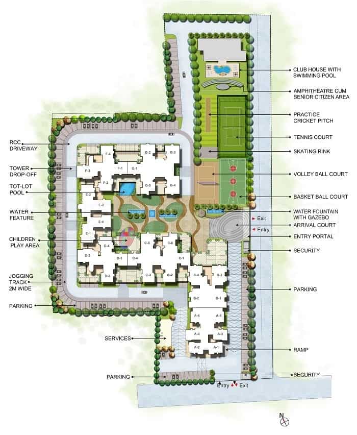 Arvind Sporcia, Hebbal - Reviews & Price - 2, 3BHK Apartments For Sale 2 Arvind Sporcia Master Plan