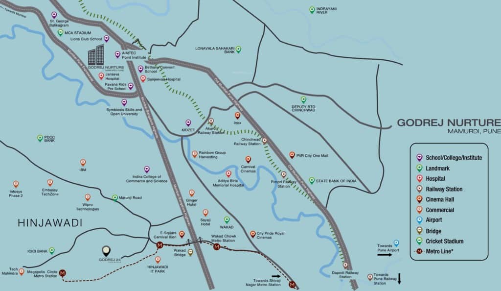 Godrej Nurture Mamurdi Location Map