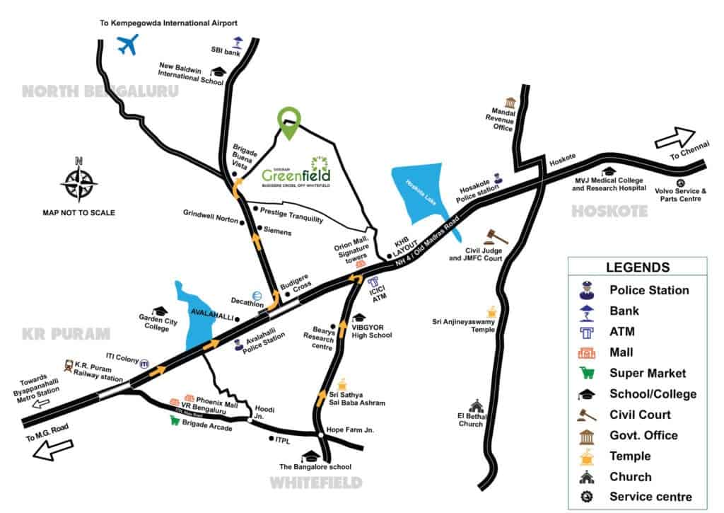 Shriram Greenfield Location Map