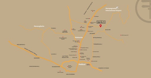Purva Zenium, Hosahalli - Reviews & Price - 2, 3BHK Apartments For Sale 3 Purva Zenium Location Map