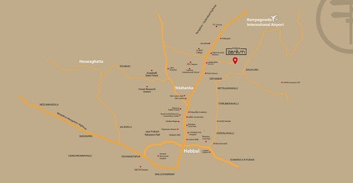 Purva Zenium Location Map