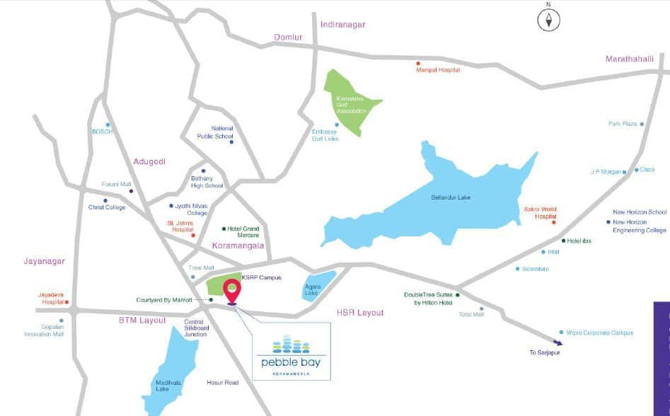 Raheja Pebble Bay Location Map