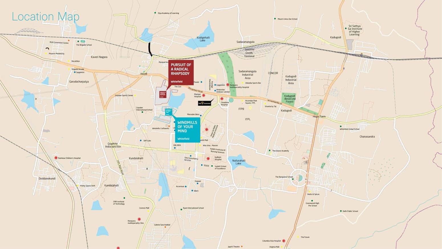 Total Environment Windmills of your Mind - Reviews & Price - 4 BHK Duplex & Triplex Apartments Sale in Whitefield, Bangalore 3 Total Environment Location