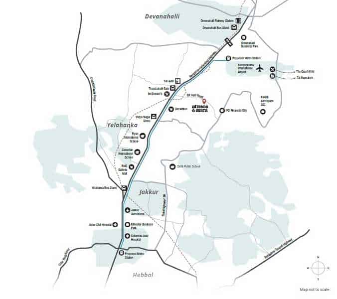 Assetz Atmos and Aura Location Map