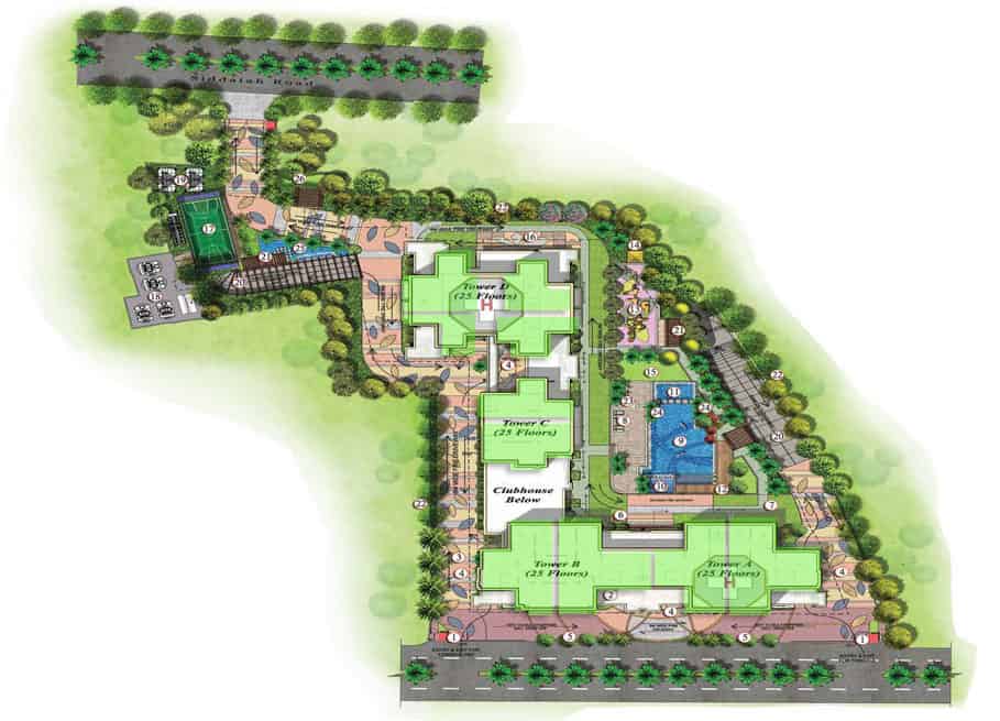 Mantri Blossom, Lalbagh - Price & Reviews - 3, 4 BHK Apartments and Penthouses Sale in Bengaluru 2 Mantri Blossom Master Plan