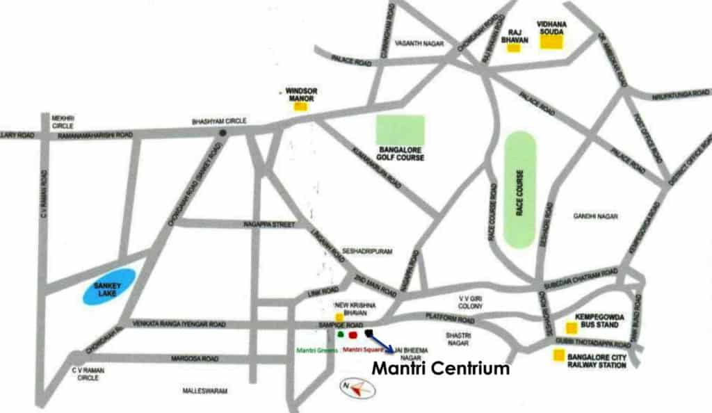 Mantri Centrium Location Map 1