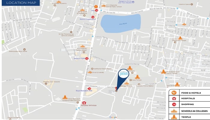 Mantri DSK Pinnacle, Bannerghatta Road - Price & Reviews - 3, 4 BHK Apartments and Penthouses Sale in Bengaluru 3 Mantri DSK Pinnacle Location Map