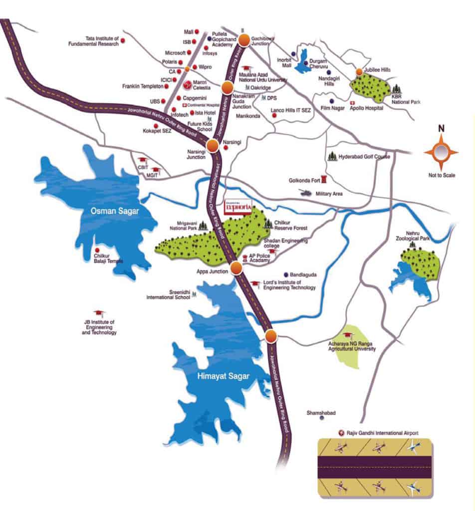 Mantri Euphoria Location Map