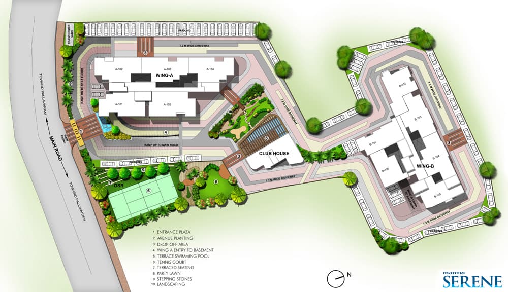 Mantri Serene, Pallavaram - Price & Reviews - 1, 2, 2.5 BHK Apartments Sale in Chennai 2 Mantri Serene Master Plan