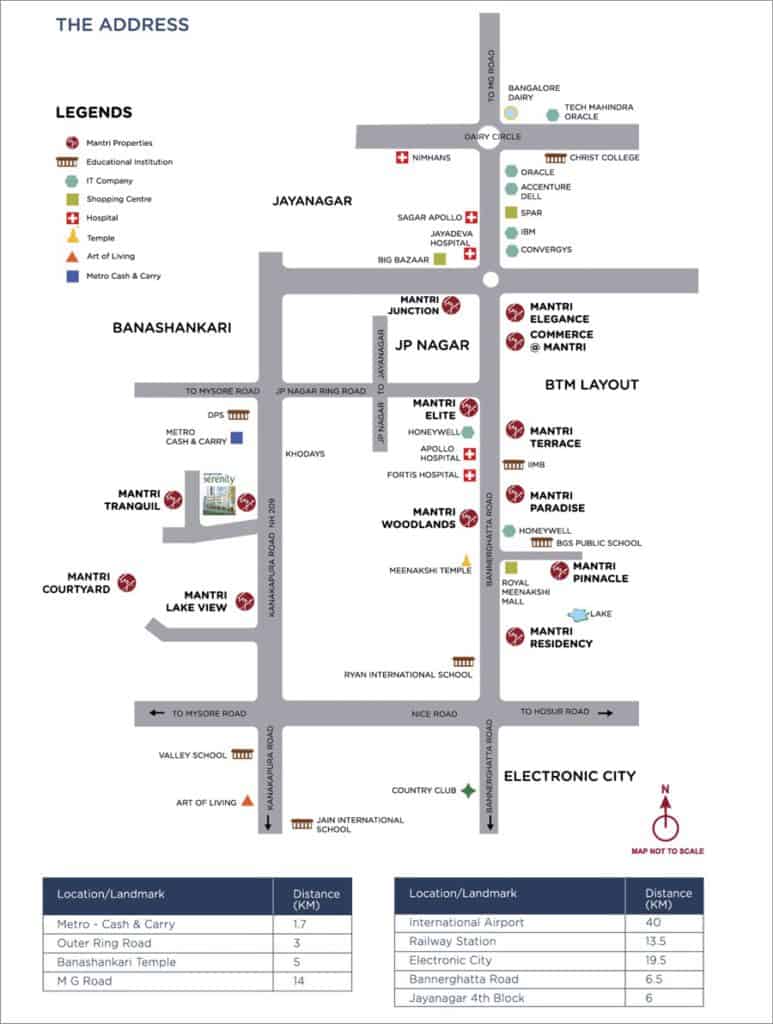 Mantri Serenity Location Map 2