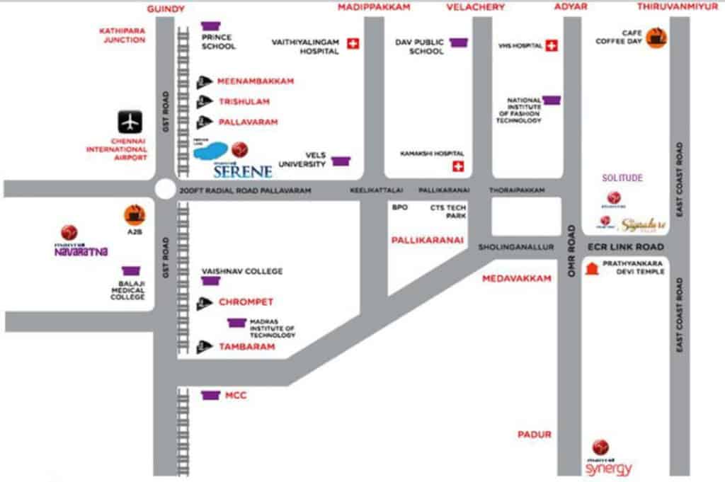 Mantri Solitude Location Map