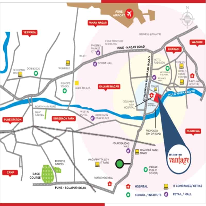 Mantri Vantage Location Map