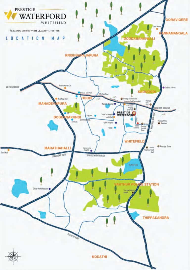 Prestige Waterford Whitefield 34BHK Apartments In Bengaluru