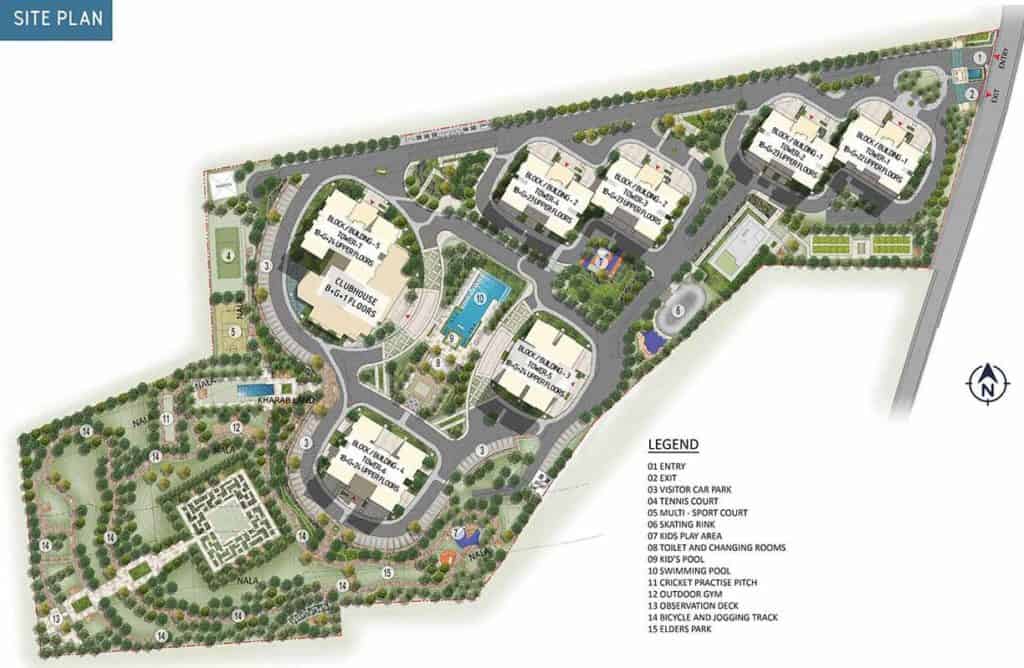 Prestige Waterford whitefield Master site Plan