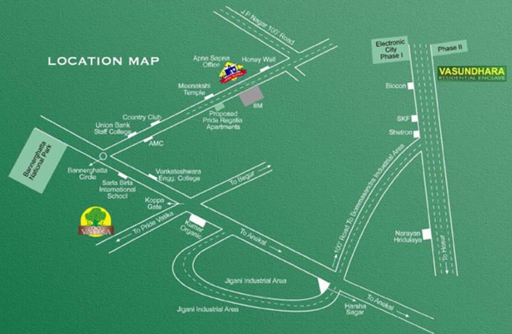 Pride Vatika Location Plan