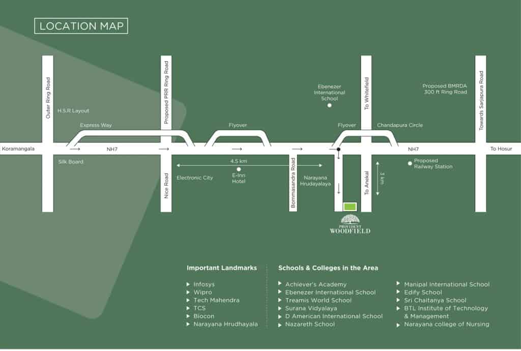 Provident Woodfield Location Map