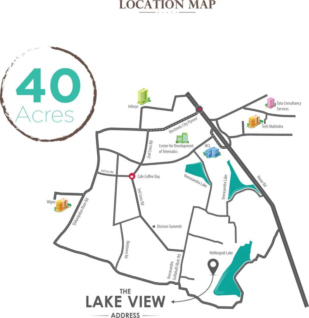 The Lake View Address Phase 3 Electronic City - Reviews & Price - Villas & Plots Sale in Bangalore 8 The Lake View Address Location Map