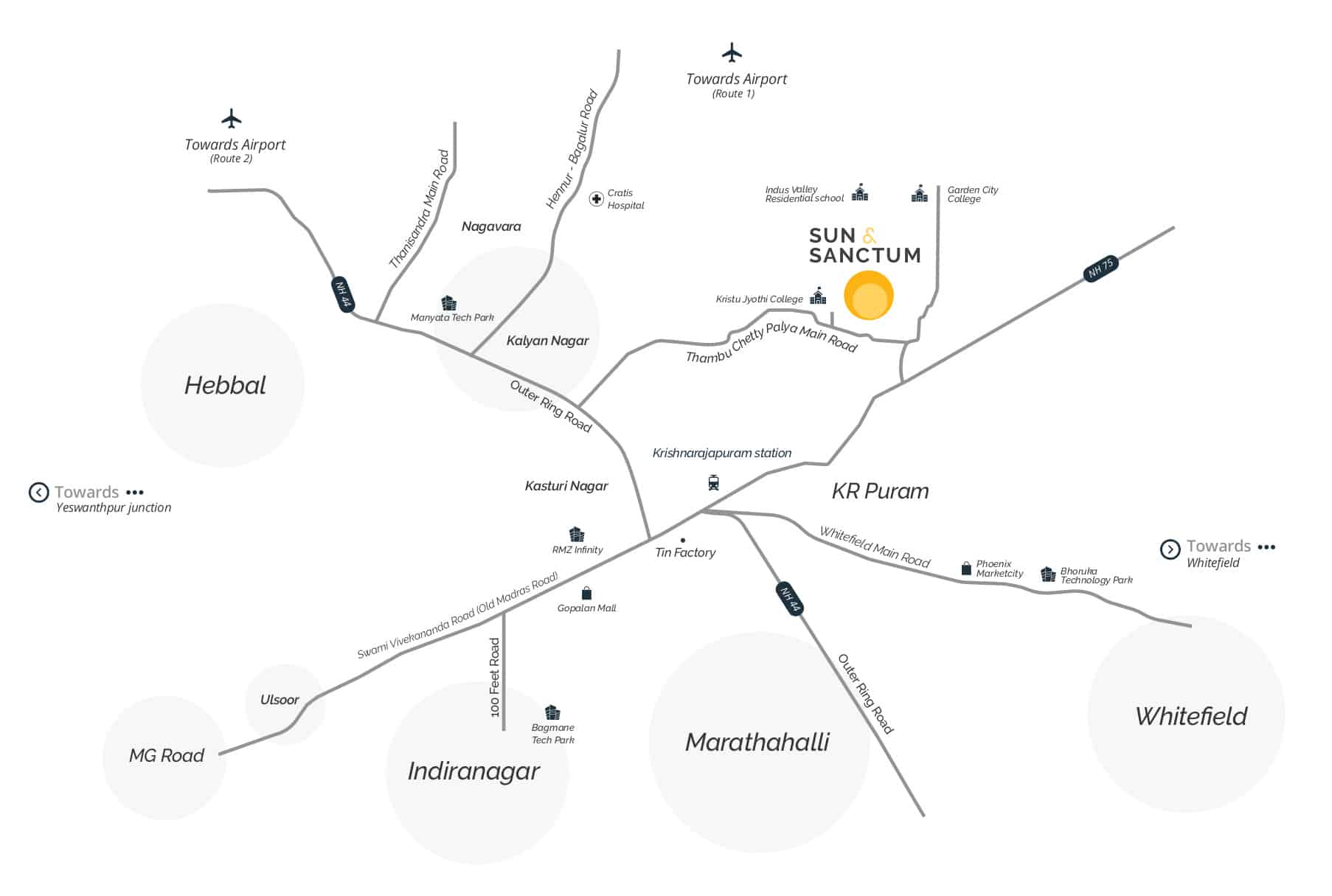 Assetz Sun and Sanctum Location Map