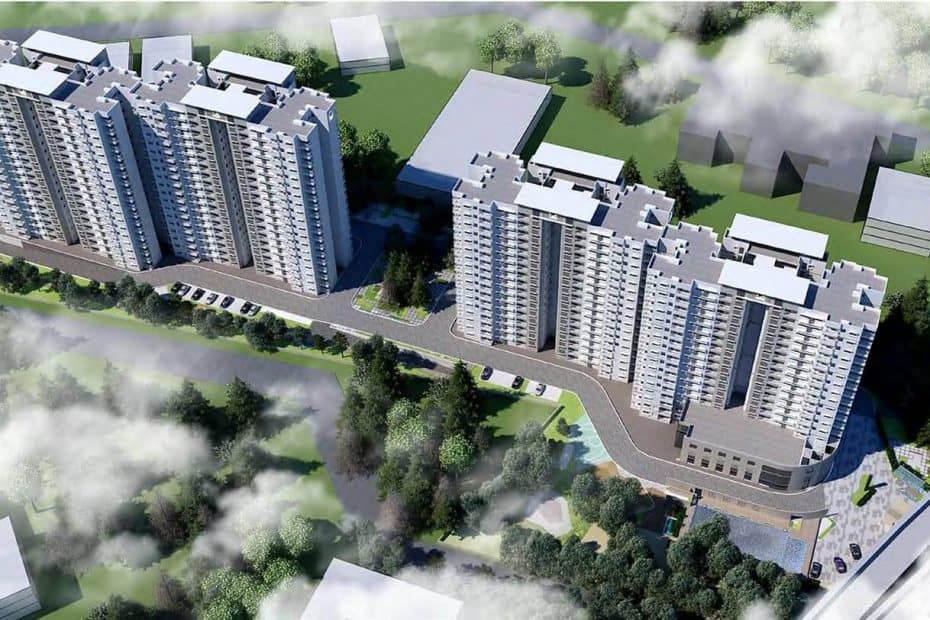 2 BHK Apartments 251 Prestige Elysian bird view