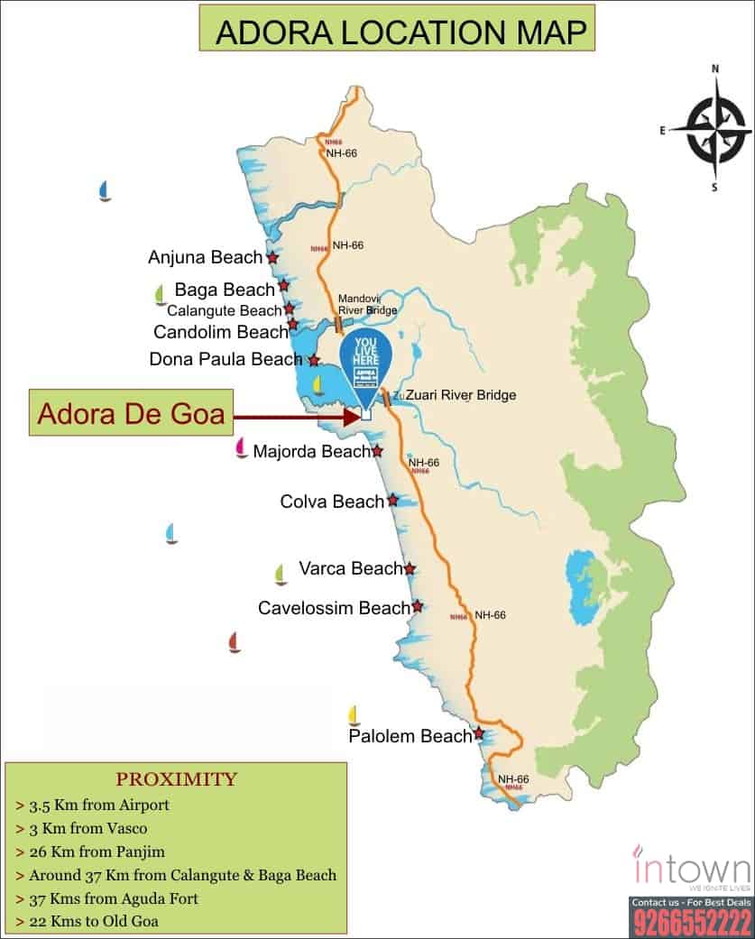 Provident ADORA DE GOA Location Map