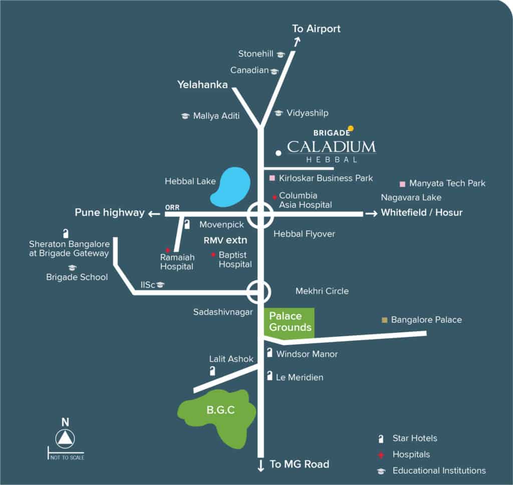 Brigade Caladium Location Map