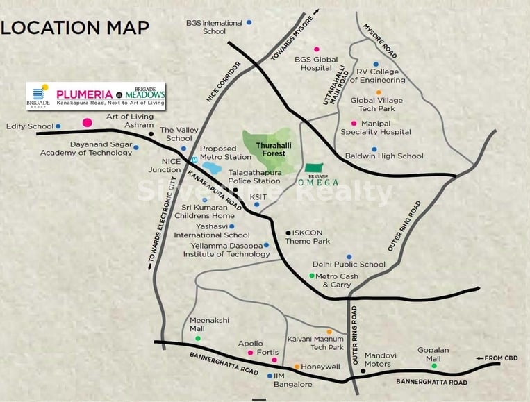 Brigade Meadows Plumeria Location Map
