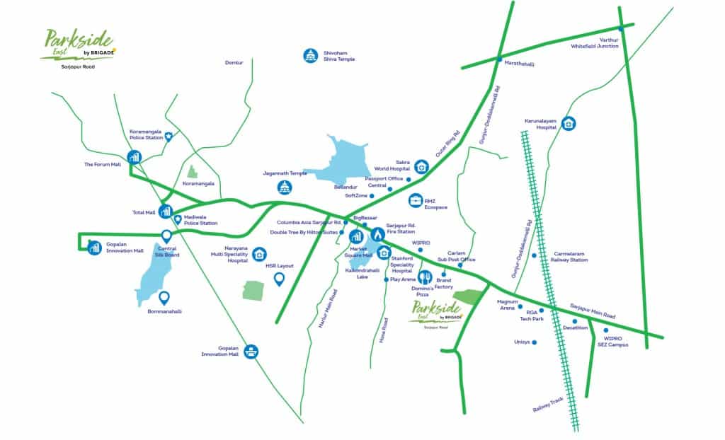 Brigade Parkside East Location Map