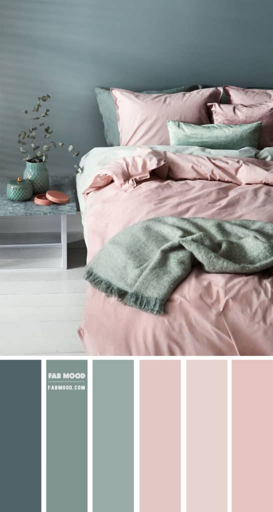 Pink and muted green