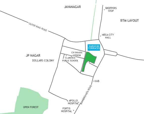 Vaishnavi Terraces Location Map