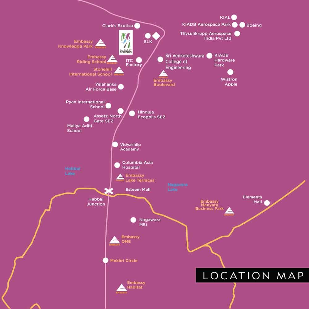 Embassy Springs Location Map