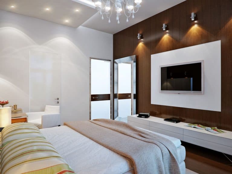 TV Panel Design for Expansive Bedrooms