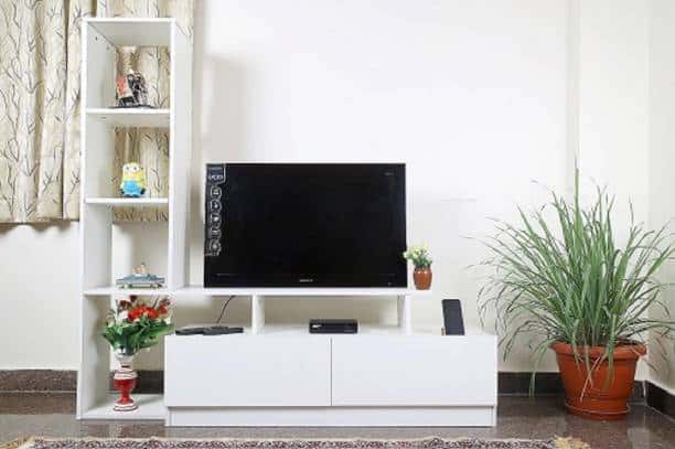 TV Unit In White Color
