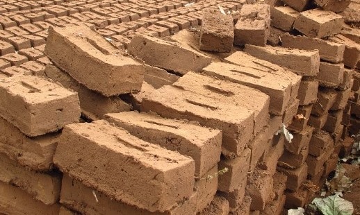 Sun-dried or Unburnt Clay Bricks