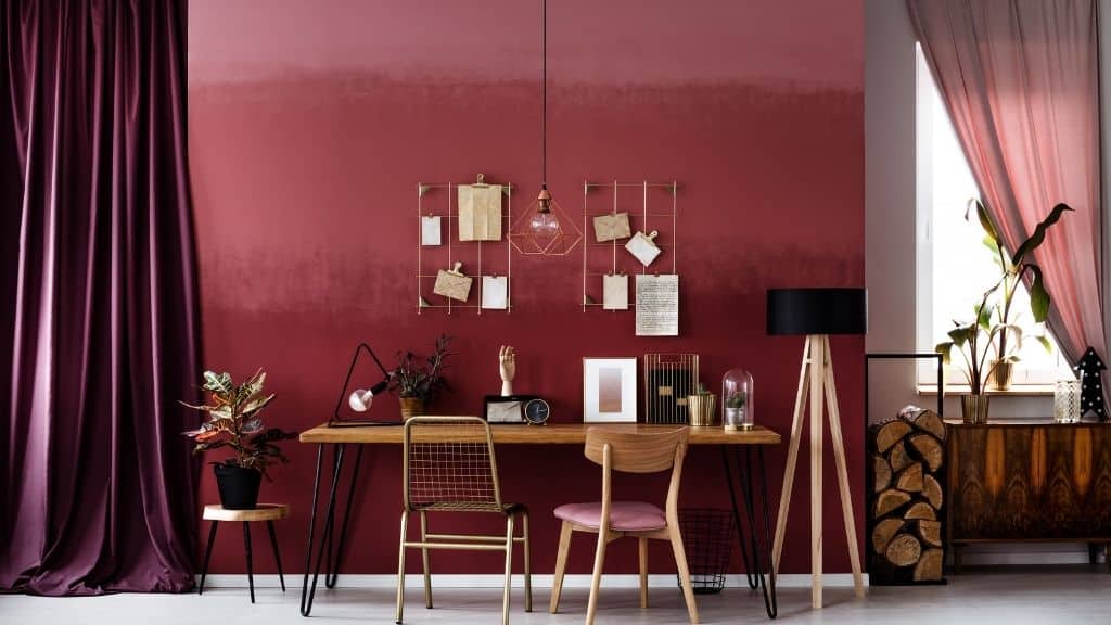 Pink And Burgundy Walls