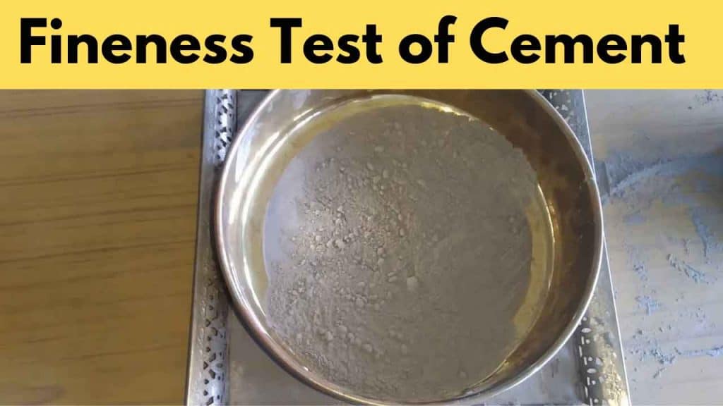 Fineness Test of Cement