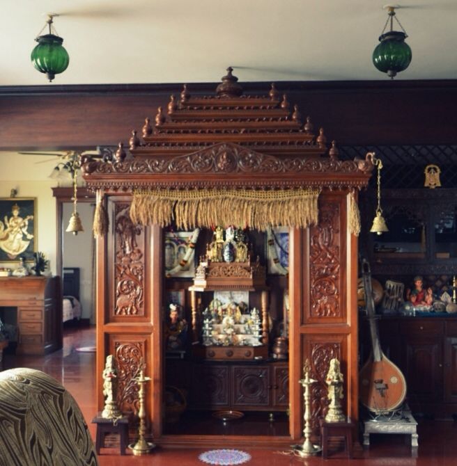 Temple Style Pooja Room Design